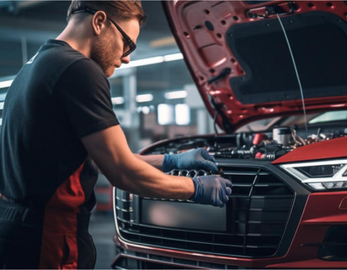 front bumper grill is fixing